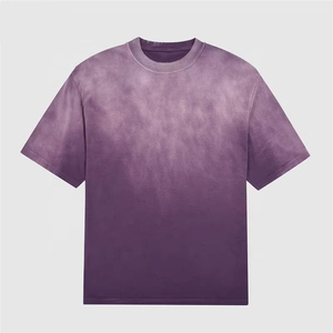 เสื้อยืดลายฟอกสีแบบวินเทจสุดฮิตปี 2026 เสื้อยืดฟอกสีแบบทำเก่า เสื้อยืดผู้ชายแบบไหล่ตก - Product Image 3