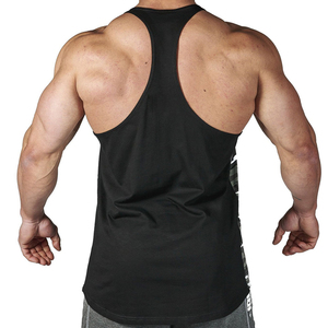 Débardeur pour homme de haute qualité, prix de gros, couleur personnalisée, écologique, polyester/coton, logo sur le devant, vêtements de sport, vêtements de fitness pour hommes - Product Image 2