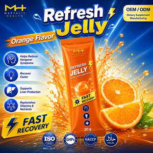 Gel Refrescante Maryalic Health 30g/20g, Recuperación Rápida, Sabor Naranja, Limón y Uva, Suplemento Dietético en Sobres, Tecnología de Tiras de Gel - Product Image 2