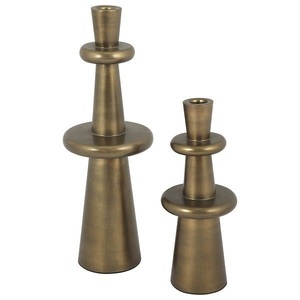 Luxury Hammered <b>Silver</b> Aluminum Candle Holder Set Elegant Set of 3 Tall <b>Candlesticks</b> for Wedding Centerpiece & Event Decor - Product Image 2