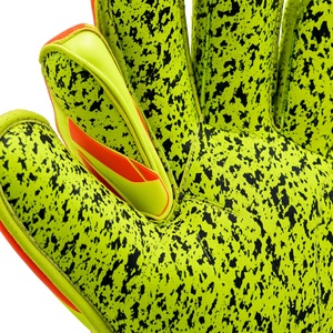 Gants de gardien de but de football personnalisables, rouge, vert lime, PU, doigts entiers, antidérapants, respirants, sangle de poignet réglable, unisexe - Product Image 4