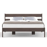 Lit Queen Size Roverb DIY en bois massif, design minimaliste à plateforme