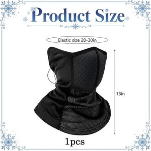 Masque coupe-vent demi-visage avec cache-cou et filtre en maille respirante, cordon réglable, pour activités de plein air, moto, cyclisme, ski, protection faciale - Product Image 6