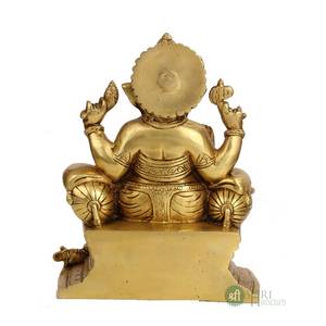 Estatua Grande de Latón del Señor |   Dios hindú de la suerte, decoración para el templo del hogar - Product Image 5