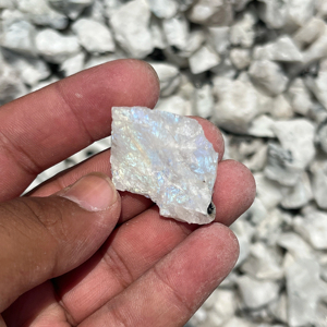 Natural Rainbow Moonstone <b>Raw</b> Rough <b>Crystal</b> Blue Flash Moonstone Healing Gemstone Rough Stone for Jewelry Making Wholesale Bulk - Product Image 5