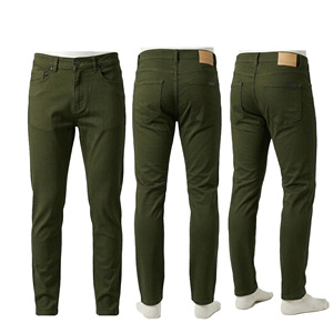 MASTER TEXTILE <b>Men's</b> Straight Fit Casual Pants Solid Color Mid Waist Woven Twill Breathable Button Closure Rivets - Product Image 1