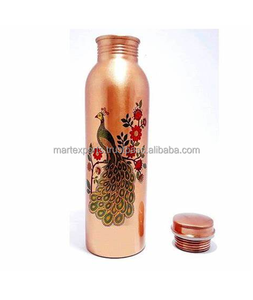 ขวดน้ำทองแดงที่ยั่งยืนพร้อมรูปลักษณ์ที่เป็นเอกลักษณ์สำหรับสุขภาพสุขภาพสุขภาพที่ให้ความชุ่มชื้นและการใช้ชีวิตอย่างมีสติ - Product Image 3