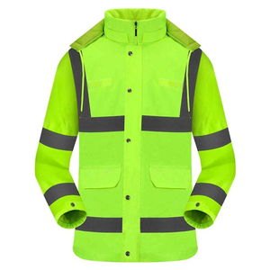 Veste de travail réfléchissante de sécurité personnalisée avec logo, en polaire imperméable et chaude pour l'hiver, haute visibilité, classe 2 ANSI, Zohan Creations - Product Image 1