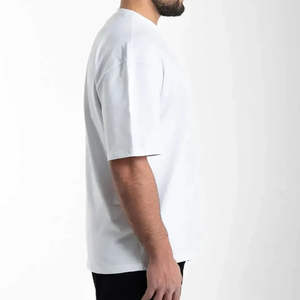 เสื้อยืดผู้ชายไซส์ใหญ่พิเศษ คุณภาพดีเยี่ยม ผ้าฝ้าย แขนสั้น ทรงหลวม ไม่หดตัว ดีไซน์เรียบง่าย - Product Image 3