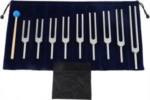 Juego de 9 Diapasones de Solfeggio, Fuente de Alimentación Manual, Frecuencia Curativa, Reparación del ADN, Equilibrio de Chakras, Kit de Instrumentos de Terapia de Sonido - Product Image 3