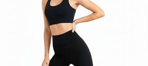 Conjunto de Dos Piezas de Leggings y Sujetador Deportivo para Mujer, Color Nude, Tres Cuartos, Color Sólido, Ecológico, Spandex/Nailon, Transpirable - Product Image 5