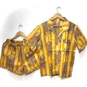 Conjunto de Pijama de Manga Corta con Estampado Animal para Mujer, Ropa de Dormir Suave de Verano, Ropa Casual para Estar en Casa - Product Image 4