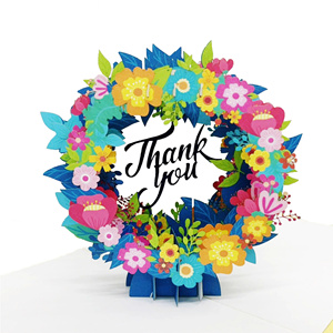 Top Trending <b>Handmade</b> 3D Pop-up Thank You Flowers Card Best Seller Wholesale <b>Paper</b> Greeting Vietnam Offset Home Decoration - Product Image 3