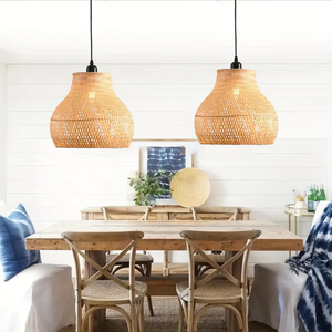 Handwoven Bamboo Pendant Light for Home <b>Decoration</b> Hotels Restaurants and Hospitality Interior <b>Lighting</b> - Product Image 4