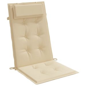 Cojines beige para silla con respaldo alto, almohada lumbar, juego de cojines para asiento, extraíbles, lavables, de tela acolchada, rectangulares, para silla - Product Image 3