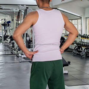 High Quality <b>Mens</b> <b>Gym</b> <b>Vest</b> Top <b>Mens</b> 230g <b>Gym</b> Tank Top Custom Logo Muscle Sport Fit Ribbed <b>Vests</b> Ribbed <b>Vest</b> <b>Men</b> - Product Image 5