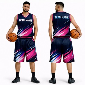 Conjunto de Uniforme de Baloncesto Sublimado Personalizado, Sin Mangas, Poliéster Transpirable, Unisex, Reversible, Servicio OEM - Product Image 1