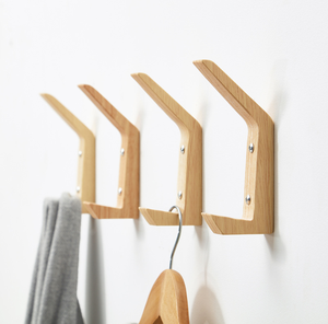 Wood Coat Hook Hanger Best quality Wood <b>Wall</b> Mounted Coat Rack Railing With Wood Hook Best Top Selling Sale - Product Image 5