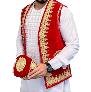Último Diseño de Moda, Vestido Afgano Pashtun para Hombre, Shalwar Kameez Masculino con Bordado y Parches Estampados, Elegante Vestido Afgano - Product Image 3