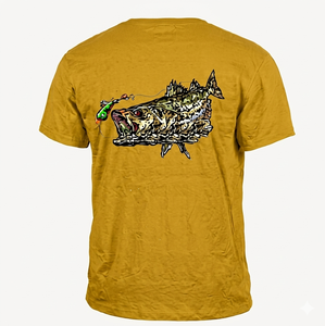 Camiseta de Pesca con Cuello Redondo y Estampado Frontal, Logotipo Personalizado, 100% Poliéster, Secado Rápido, UPF 35, Ropa Deportiva para Hombre, Venta al Por Mayor - Product Image 1
