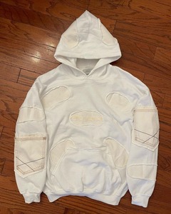 Hoodie Homme Streetwear Personnalisé Délavé à l'Acide 100% French Terry Imprimé Araignée Gonflée Broderie Oversize Courte Sans Cordon - Product Image 5