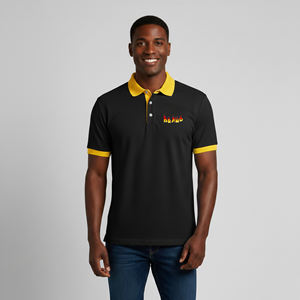 Camiseta Polo de Algodón Piqué con Cierre de Cremallera Personalizada, Transpirable, de Secado Rápido, Absorbente de Humedad, Clásica para Golf - Product Image 4