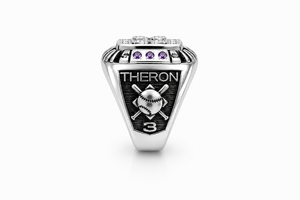 Anillo de Campeones Mundiales BSC, Anillo Deportivo Personalizado de Lujo Chapado en Plata con Piedras de Circonio Cúbico Púrpura - Product Image 3