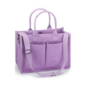 VASCHY Bolso de mano para mujer, múltiples bolsillos, bolso de mano con cremallera, bolso de lona grande, bolso de mujer - Product Image 2