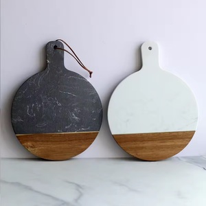 Tabla de Cortar Cuadrada de Mármol y Madera Hecha a Mano, Apta para Lavavajillas, Sostenible y Elegante, Bloque de Cortar para Servir - Product Image 6