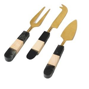 ชุดช้อนส้อมขายดี ชุดชีสด้ามขาวดําสําหรับตัดชีสสําหรับร้านอาหารและโรงแรมใช้ในราคาดี - Product Image 1