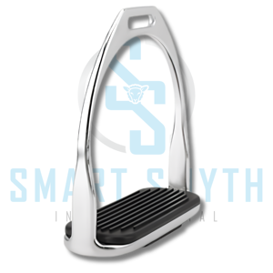 Étriers d'équitation en acier inoxydable de qualité supérieure avec revêtement en caoutchouc noir, pour selle anglaise, fabrication OEM ODM - Product Image 1