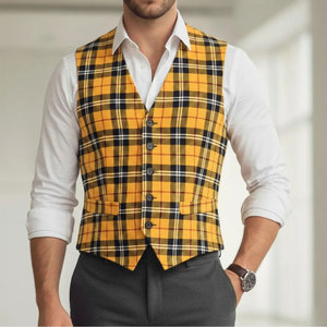 Chaleco de tartán para hombre, chaleco escocés y ropa formal para bodas, disponible en más de 60 estampados de tartán. - Product Image 1