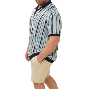 Camisa de Punto de Manga Larga para Hombre, Corte Regular, 100% Algodón, Transpirable, Informal, con Botones, para Verano - Product Image 5