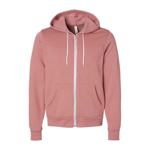 BELLA+CANVAS Sweat à capuche unisexe en molleton éponge avec fermeture éclair pour hommes et femmes, coupe moderne, léger, sweat à capuche uni avec logo de la marque - Product Image 1