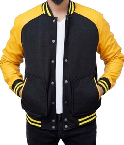 OEM Customizable Men's Varsity <b>Jacket</b> with Long Sleeve <b>Patch</b> Chenille Embroidery Streetwear Inspired Letterman Style - Product Image 1