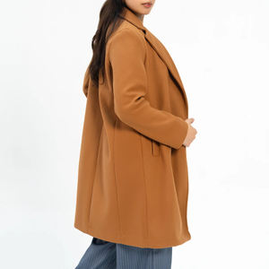 Abrigo de Invierno Largo para Mujer, de Lana de Oveja de Primera Calidad, Tejido, Resistente al Viento, Relleno de Plumas (50%), Cálido, Personalizable, Estilo Urbano - Product Image 4
