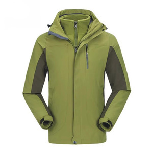 <b>Ski</b> Snowboarding Heated Windproof <b>Jacket</b> Black Red Blue Olive <b>Green</b> Hooded Winter Fleece Liner Color Blocked Zipper Adults - Product Image 1