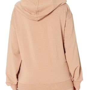 Sweat-shirt à capuche unisexe surdimensionné, couleur unie, en molleton, décontracté, pour l'automne, coupe classique, avec poche, en coton tricoté respirant - Product Image 6