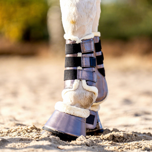 Ensemble de tapis de selle de dressage personnalisable matelassé avec doublure douce et bandages de jambe en polyester pour l'équitation - Product Image 5