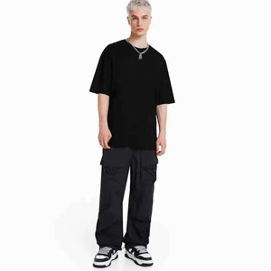 Camiseta Negra Orgánica Heirloom para Hombre - Jersey de Peso Medio, 100% Algodón Orgánico en Color Marrón Heirloom Sin Teñir, Servicio OEM, Diseño ODM - Product Image 2