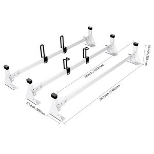 Portaequipajes de Acero Resistente de 54 Pulgadas con 3 Barras Transversales, Capacidad de 800 Libras, para Techo de Camioneta o Auto - Product Image 2