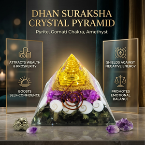Pirámide de Orgón de Amatista, Decoración de Cristal, Yantra Dorada, Escultura de Piedra Preciosa Pulida para Meditación en el Hogar, Regalo - Product Image 4