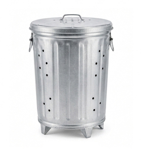 20 Gallon Galvanized Iron Outdoor Compost Can with <b>Lid</b> - Product Image 2