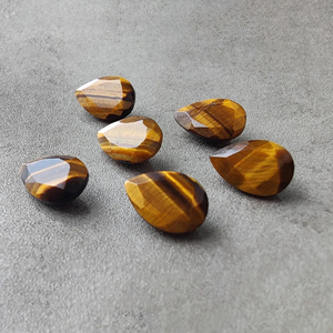 Natural <b>Tiger</b> <b>Eye</b> Faceted Cut Pear Shape Calibrated AAA+ Gemstone Loose Stone - Product Image 1