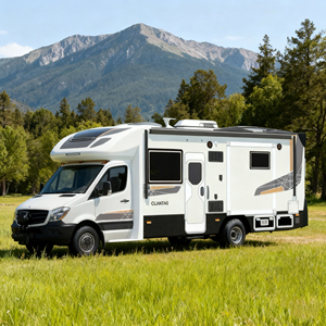 Luxury Four Wheel Drive Camper Travel House Caravan <b>Trailer</b> Mobile Home with Kitchen Bathroom Sleeping Space - Product Image 1