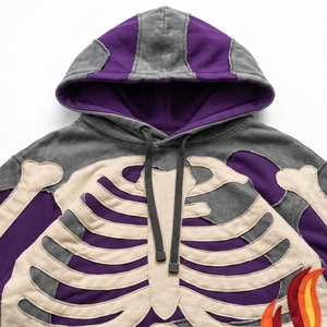 Men's Solid Embroidered <b>Sherpa</b> <b>Lined</b> 100% Cotton Pullover <b>Hoodie</b> Custom Hooded Sweatshirt Winter Casual Streetwear Eco-Friendly - Product Image 3