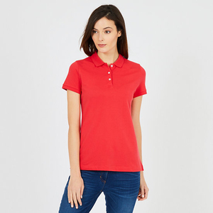 Hot Selling 220gsm Cotton <b>Women's</b> for <b>Polo</b> T-<b>Shirts</b> Customized New Design with Personalized LOGO Casual Solid Pattern - Product Image 1