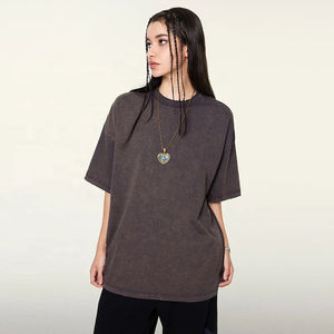 T-shirt Homme Oversize Personnalisé à Motif Manches Courtes Col Rond Décontracté en Jersey de Coton Uni Longueur Standard Style Vintage - Product Image 4