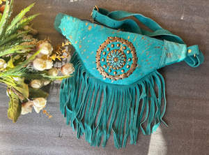 Hand Stitched Cowhide Metallic Fur Leather Hip Bags Multi Color Hip <b>Pockets</b> <b>Belts</b> Waist <b>Pocket</b> <b>Belt</b> Fringe Cow Hair Fringe <b>Belts</b> - Product Image 3
