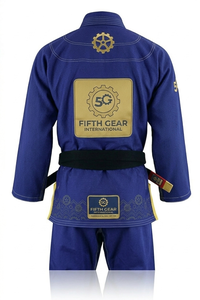 Unisex BJJ Gi 450gsm tejido de perlas logotipo bordado personalizado Jiu Jitsu Kimono uniforme OEM fábrica al por mayor - Product Image 3